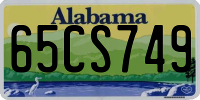 AL license plate 65CS749