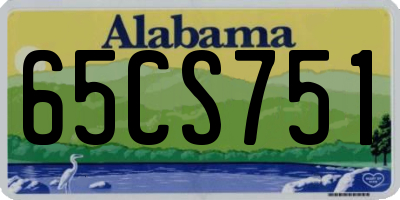 AL license plate 65CS751
