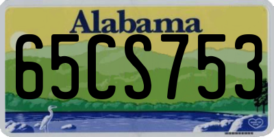 AL license plate 65CS753