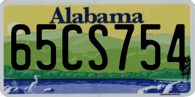 AL license plate 65CS754