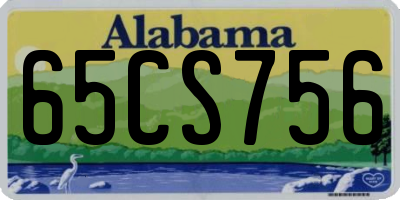 AL license plate 65CS756