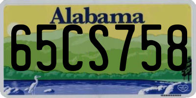 AL license plate 65CS758