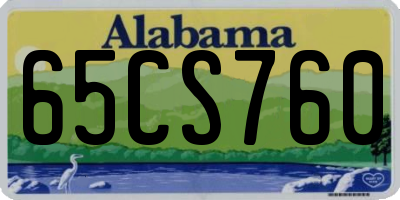AL license plate 65CS760