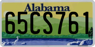 AL license plate 65CS761