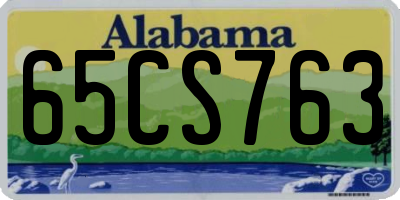 AL license plate 65CS763
