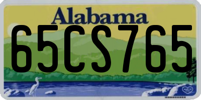 AL license plate 65CS765