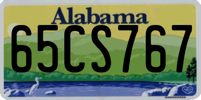 AL license plate 65CS767