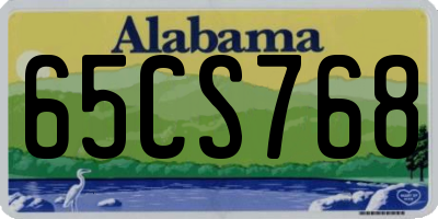 AL license plate 65CS768