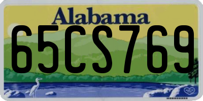 AL license plate 65CS769