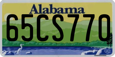 AL license plate 65CS770