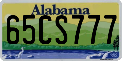 AL license plate 65CS777