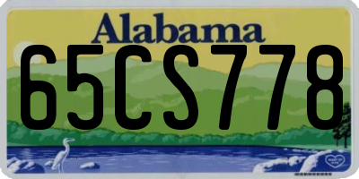 AL license plate 65CS778