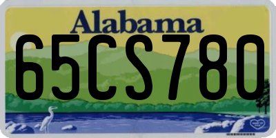 AL license plate 65CS780
