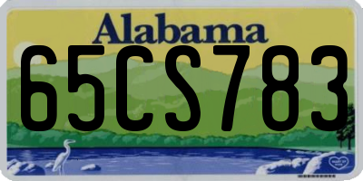 AL license plate 65CS783