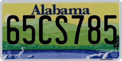 AL license plate 65CS785