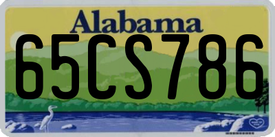 AL license plate 65CS786
