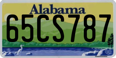 AL license plate 65CS787