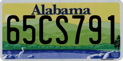 AL license plate 65CS791