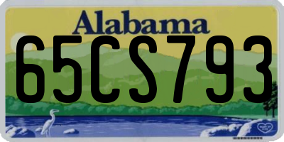AL license plate 65CS793