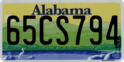 AL license plate 65CS794