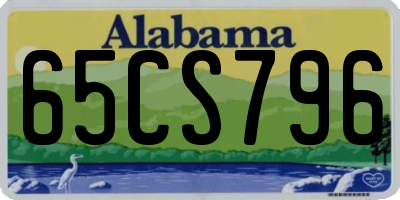 AL license plate 65CS796