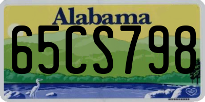 AL license plate 65CS798