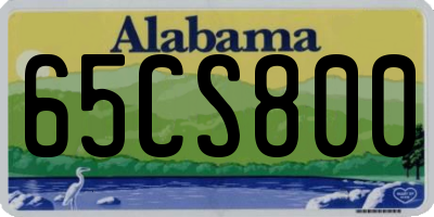 AL license plate 65CS800