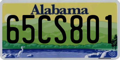 AL license plate 65CS801