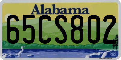 AL license plate 65CS802