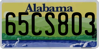 AL license plate 65CS803