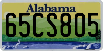 AL license plate 65CS805