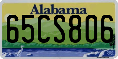 AL license plate 65CS806