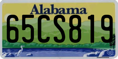 AL license plate 65CS819