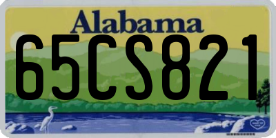 AL license plate 65CS821