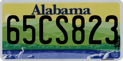 AL license plate 65CS823