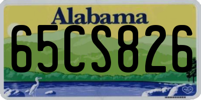 AL license plate 65CS826