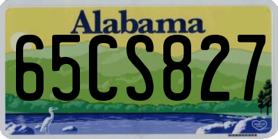 AL license plate 65CS827