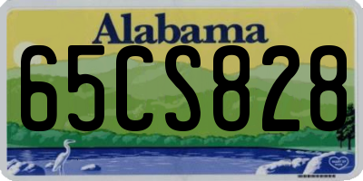 AL license plate 65CS828