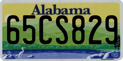 AL license plate 65CS829