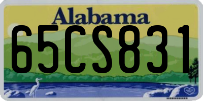 AL license plate 65CS831