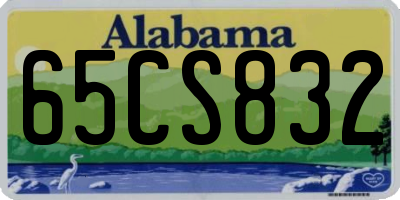 AL license plate 65CS832