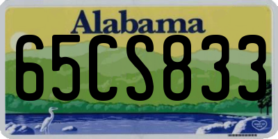 AL license plate 65CS833