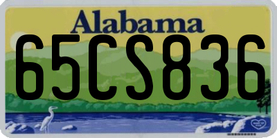 AL license plate 65CS836
