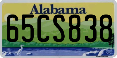 AL license plate 65CS838