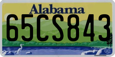 AL license plate 65CS843