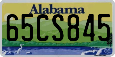 AL license plate 65CS845