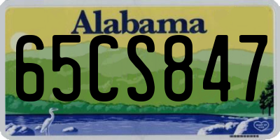 AL license plate 65CS847