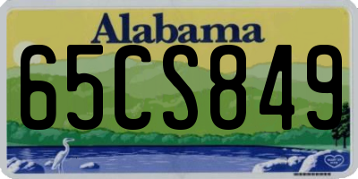 AL license plate 65CS849