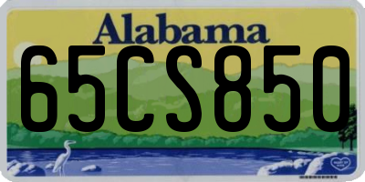 AL license plate 65CS850