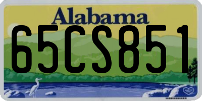 AL license plate 65CS851